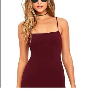 LULUS "Flaunt It" mini dress small red burgundy mini dress